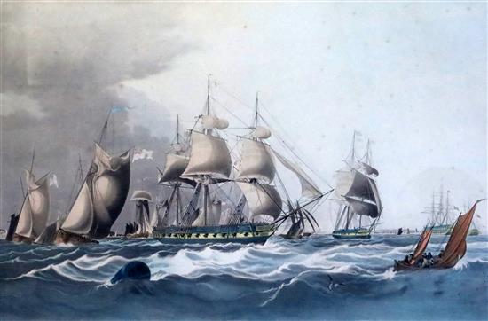Rosenburg after William Huggins The Right Hon. Lord Yardboroughs Yacht, The Falcon of 351 Tons 17 x 24.5in.